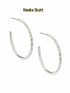 Veronica Hoop Earrings in Silver